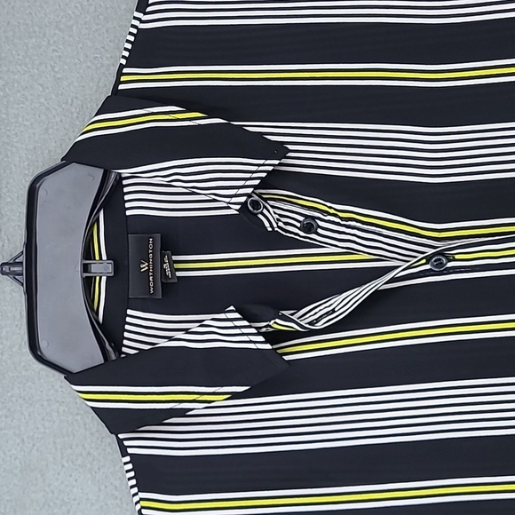 WORTHINGTON Women's Black White Yellow Sleeveless Hi-Low Tunic Top - Size Small - Picture 2 of 13